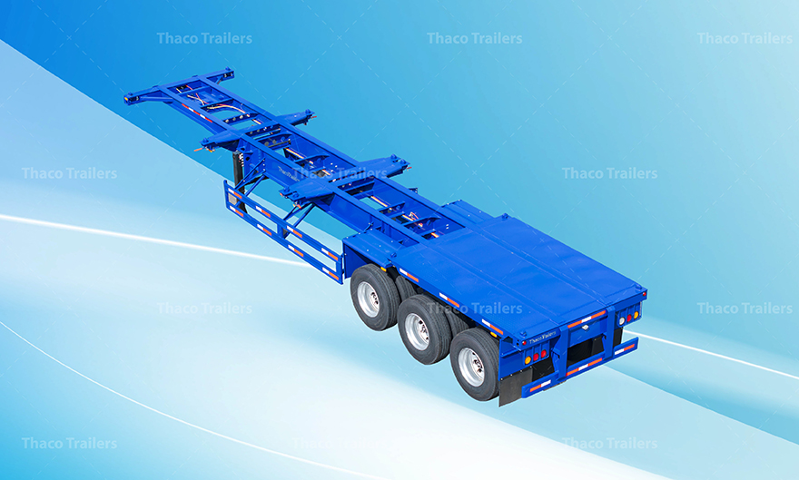 Sơ mi rơ moóc Xương 40 feet 3 trục 12 khóa Sơ mi rơ moóc Xương 40 feet 3 trục 12 khóa