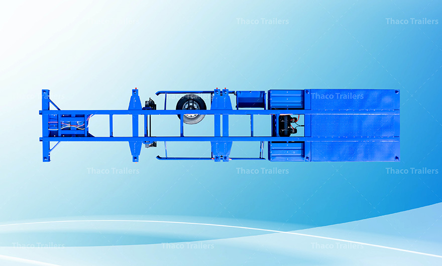 Kết cấu khung xương rơ mooc 40 feet 3 trục kết cấu khung xương của sơ mi rơ mooc xương 40 ft 3 trục