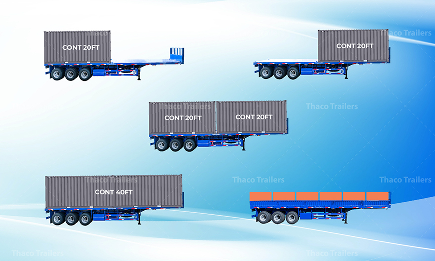 Sơ mi rơ moóc tải lửng Thaco Trailers được ứng dụng rộng rãi hiện nay Sơ mi rơ moóc tải lửng Thaco Trailers được ứng dụng rộng rãi hiện nay