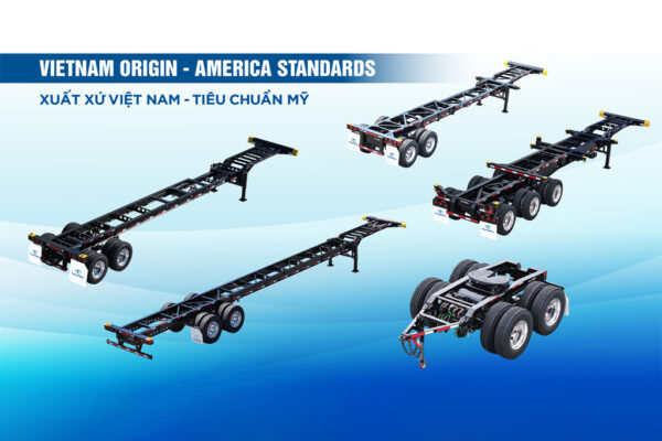 Các sản phẩm sơ mi rơ moóc Thaco Trailers được trưng bày tại sự kiện