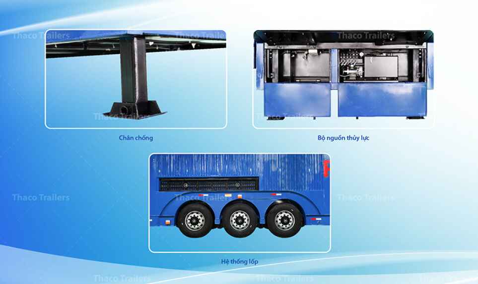 Hệ thống chân chống, bộ nguồn thủy lực và lốp 12R22.5 Hệ thống chân chống, bộ nguồn thủy lực và lốp 12R22.5