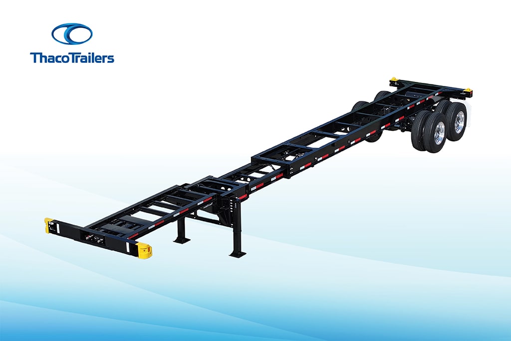 Extendable container chassis