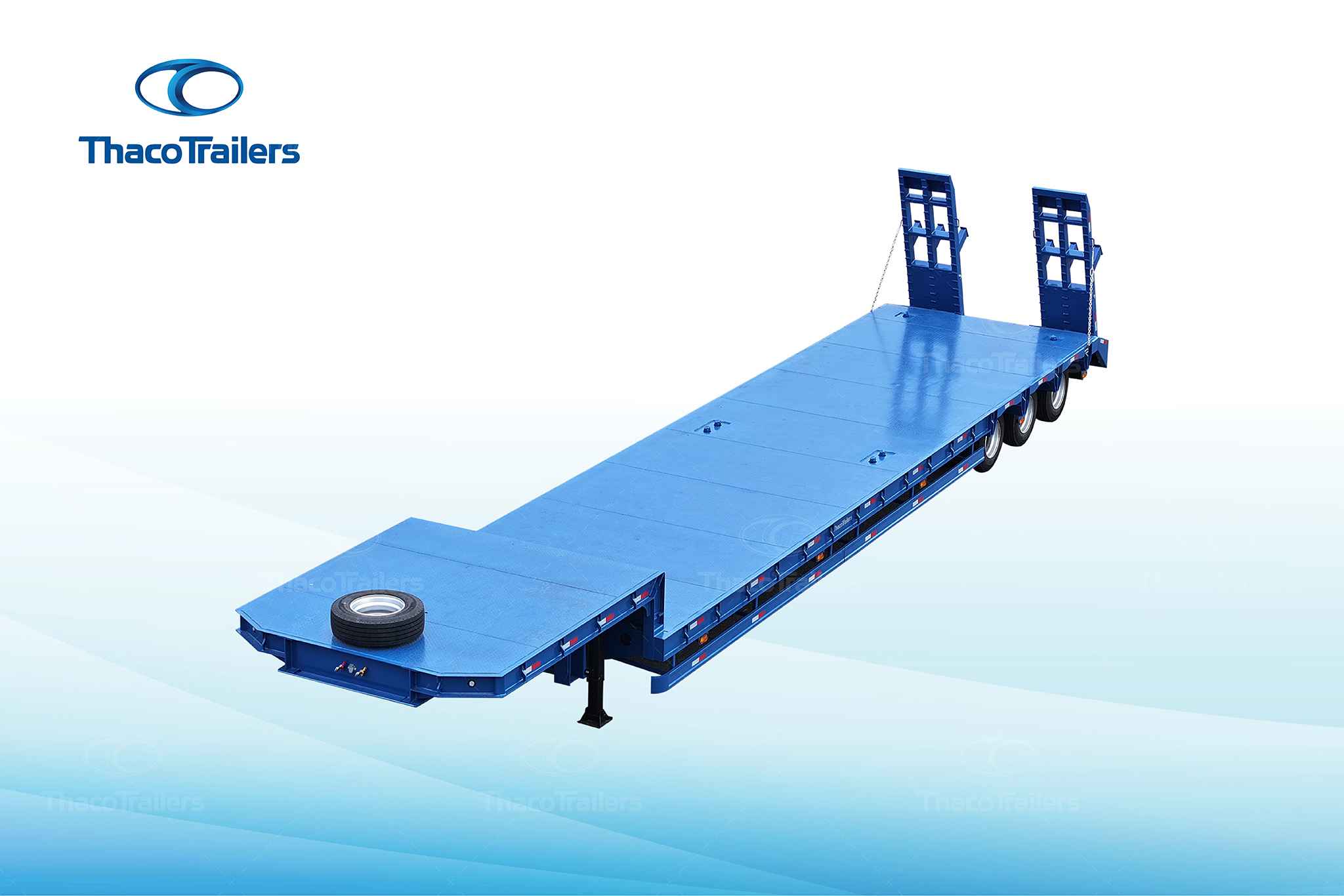 Lowboy trailer 3-axles