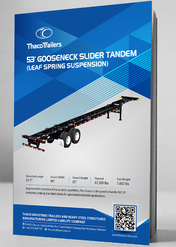 leaflet 53' gooseneck slider tandem