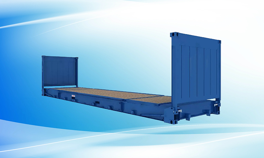 Container 40 feet Flat Rack được thiết kế cho hàng hóa cồng kềnh và quá khổ Công 40 feet Flat Rack chuyên chở hàng quá khổ