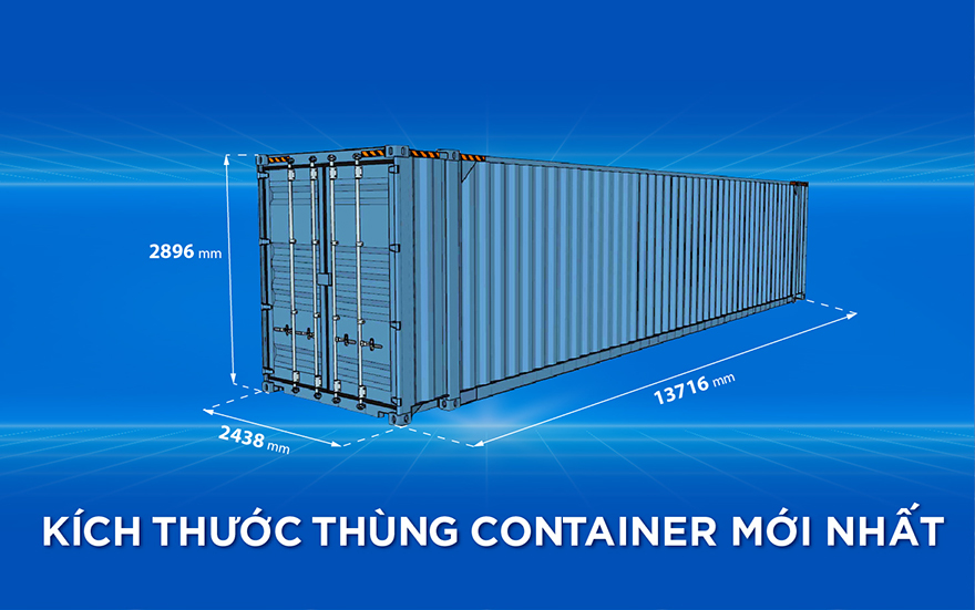 Kích thước thùng container 10', 20', 40', 45' mới nhất