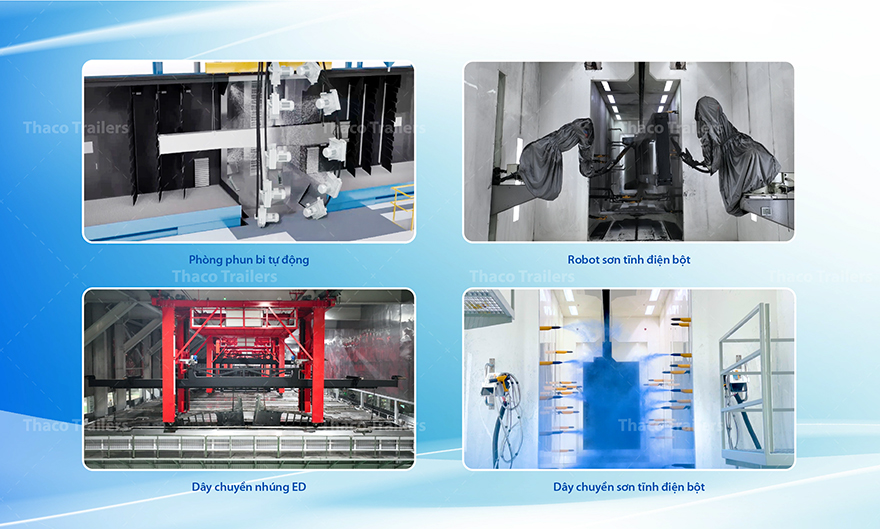 Dây chuyền sơn tĩnh điện hiện đại giúp moóc bền màu Dây chuyền sơn tĩnh điện hiện đại giúp moóc bền màu