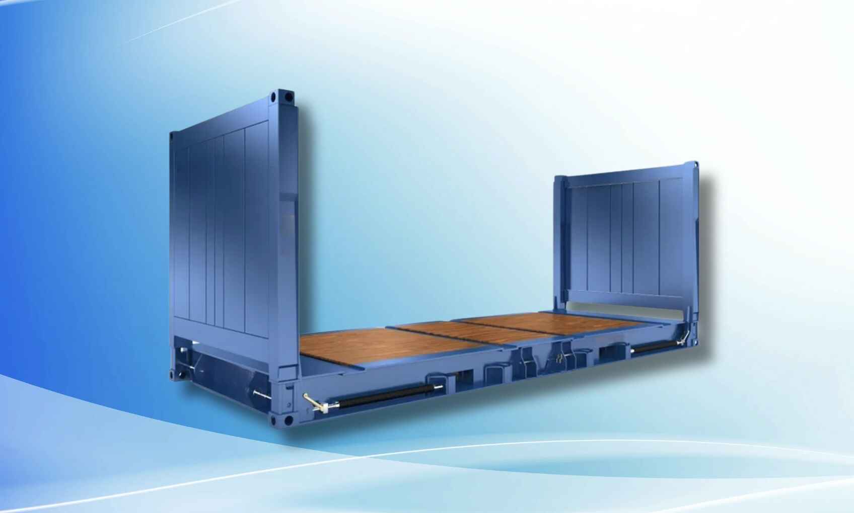 Container Flat Rack là loại container đặc biệt với sàn phẳng, không có vách hai bên Container Flat Rack là loại container đặc biệt với sàn phẳng, không có vách hai bên