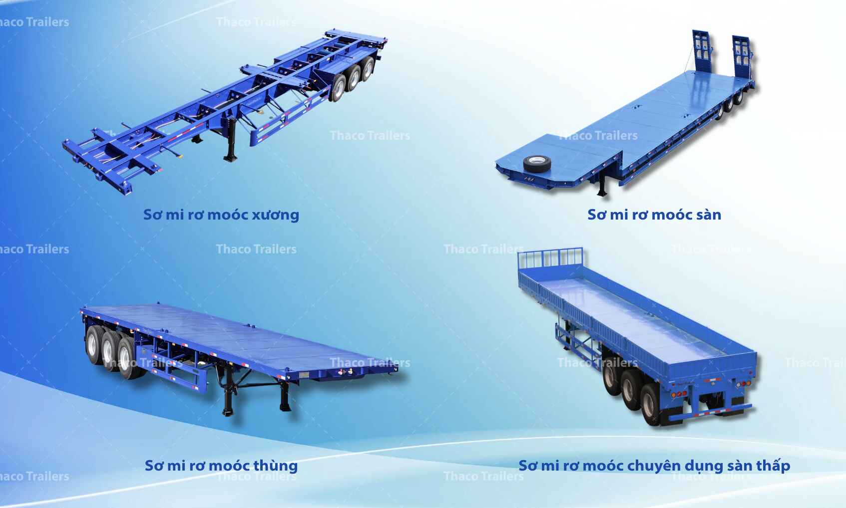 Sơ mi rơ moóc chở container khô Thaco Trailers