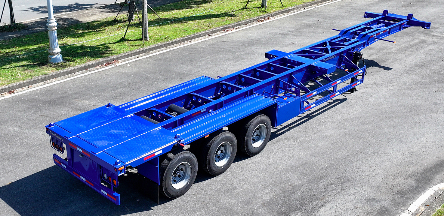 TỔNG QUAN Sơ mi rơ moóc Xương cổ cò Thaco Trailers 45' 3 trục 6 khóa (14,3m) 3