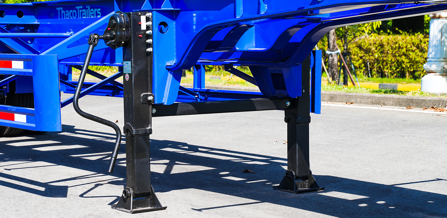 Chân chống Sơ mi rơ moóc Xương cổ cò Thaco Trailers 45' 3 trục 6 khóa (14,3m)
