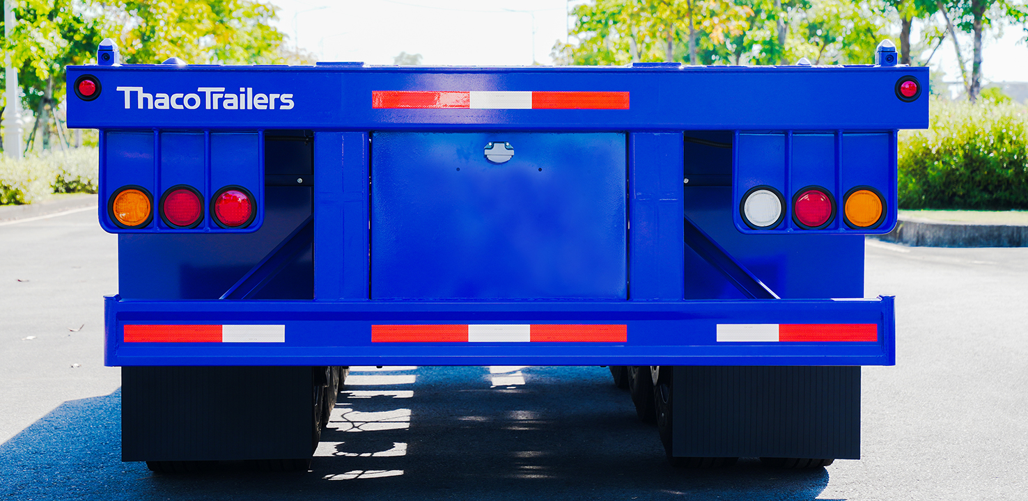 hệ thống điện Sơ mi rơ moóc Xương cổ cò Thaco Trailers 45' 3 trục 6 khóa (14,3m)