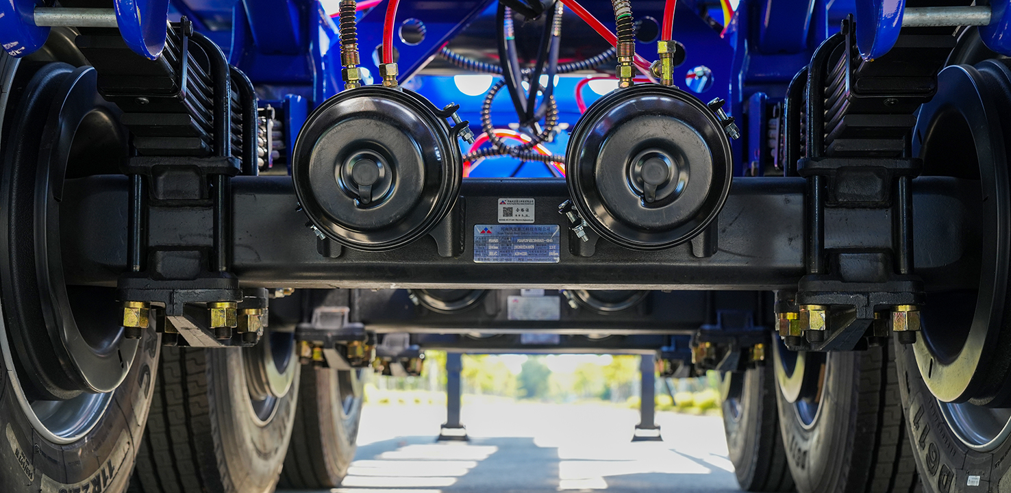 trục Sơ mi rơ moóc Xương cổ cò Thaco Trailers 45' 3 trục 6 khóa (14,3m)